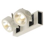 SLV Kalu Dubbel Wand en Plafondlamp Aluminium Wit 31W 2000lm - 830 Warm Wit | Dimbaar 