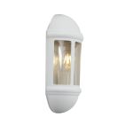Ansell LED Wandlamp Latina Halve Lantaarn Wit - Geschikt voor E27 tot 42W | IP65 - Lichtsensor