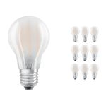 Voordeelpak 10x Ledvance CLASSIC LED E27 Peer Filament Mat 4.8W 470lm - 827 Zeer Warm Wit | Dimbaar - Vervangt 40W
