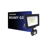 Noxion LED Breedstraler Beamy G3.1 Zwart 30W 3300lm 110D - 840 Koel Wit | IP65 - Bewegings- en Lichtsensor - Symmetrisch 