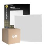 Voordeelpak 6x Bright Choice LED Paneel Backlit 36W 3600lm - 830 Warm Wit | 60x60cm - UGR <22