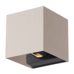 D'Lite Wandlamp Nova Aluminium Beige Up & Down 4.9W 480lm - 830 Warm Wit | IP54 - Verstelbare Gradenbundel