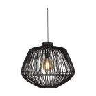 Good&Mojo Hanglamp Madagascar Rattan Zwart | Geschikt voor 1x E27 