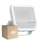 Voordeelpak 4x Ledvance LED Breedstraler Aluminium Wit 41W 6000lm 100D - 840 Koel Wit | IP66 - Symmetrisch